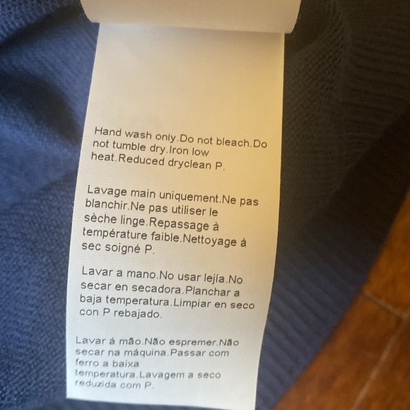 BOSS Hugo Boss 100% Virgin Wool V-Neck Sweater Size XXL Slim Fit Denim Blue - Picture 5 of 9